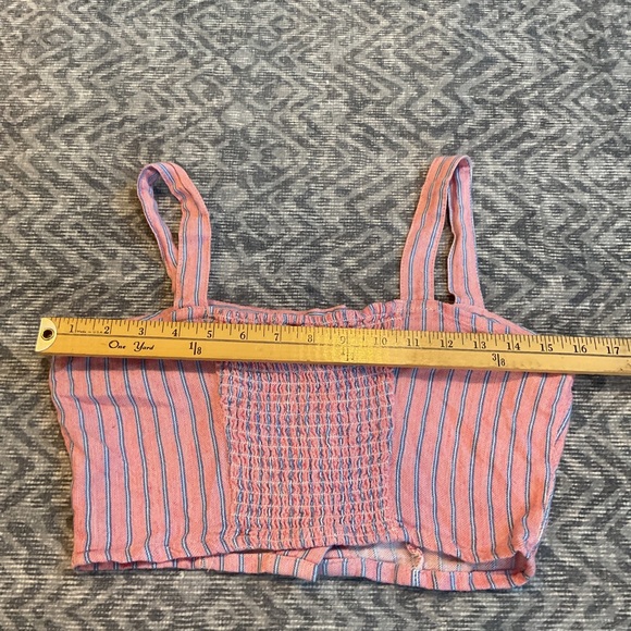 Ultra Flirt - Wide Strap Button Down Crop Top - Pink - Junior’s Size Small - Picture 6 of 8